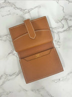 愛馬仕 Bearn 迷你粉餅，金色 GHW 37