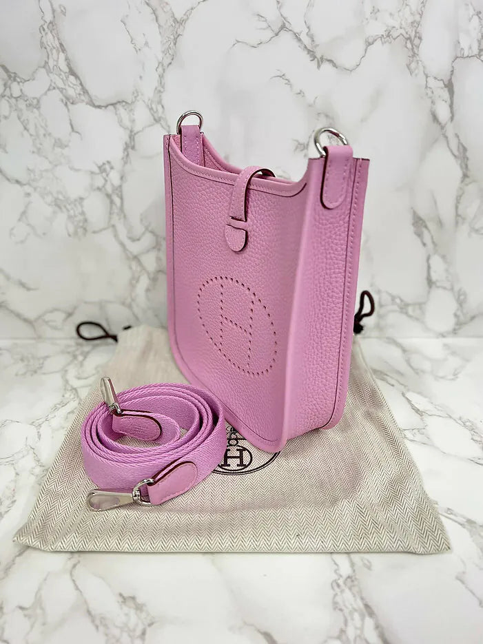 愛馬仕 Evelyne 16 手袋 X9 淡紫色 Sylvestre PHW