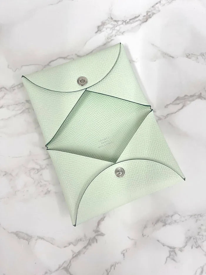 Hermes Calvi 卡包 Vert Fizz Epsom 0S