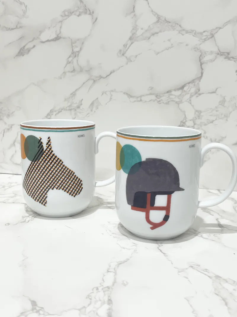 ❤️愛馬仕馬術頭盔馬克杯套裝（2個）
