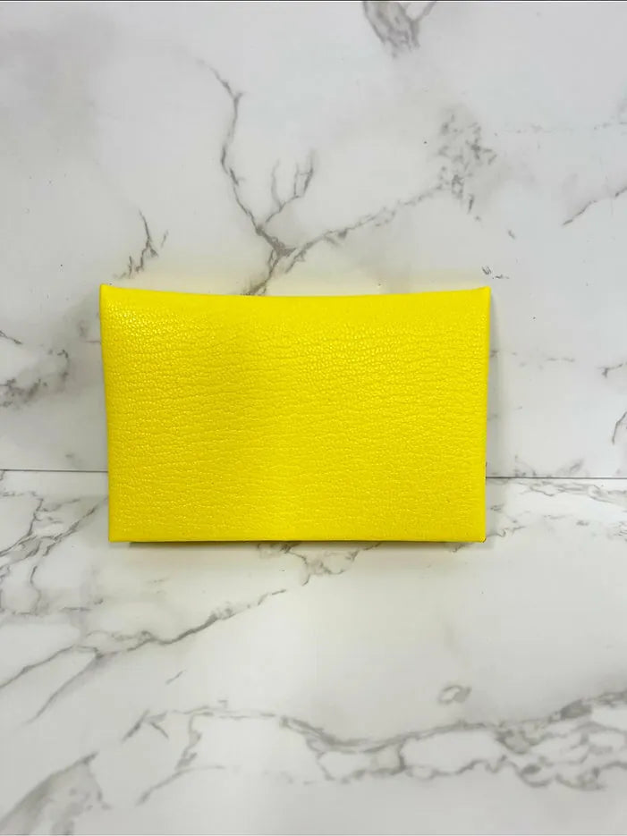 愛馬仕 Calvi 卡包 9R 青檸色