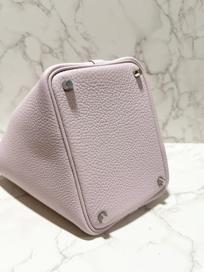 Hermes Picotin Lock 18 Bag PHW P18 Mauve Pale 09 夢幻紫 銀扣 B Stamp