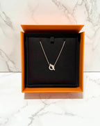 愛馬仕 Finesse 玫瑰金吊墜項鍊