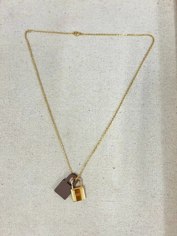 愛馬仕 O Kelly 吊墜項鍊 Etoupe GHW2️⃣