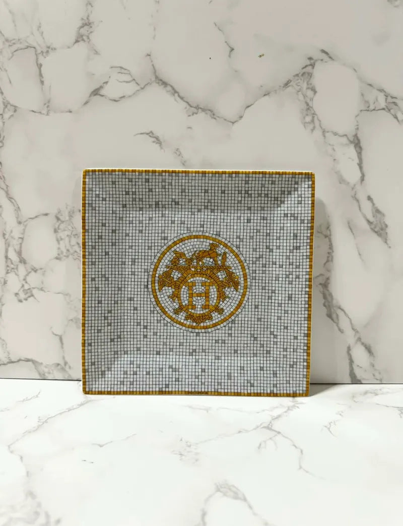 Hermes Mosaique au 24 gold square plate n°3
