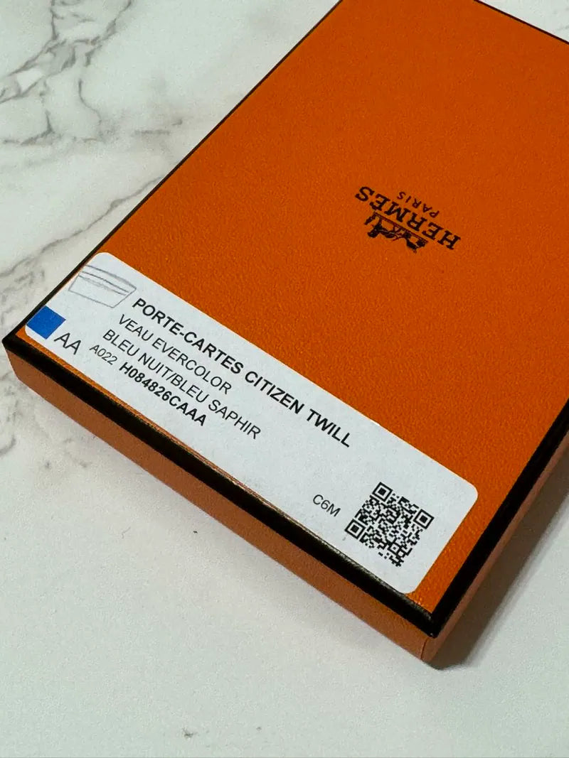 愛馬仕 Citizen 斜紋卡包 午夜藍