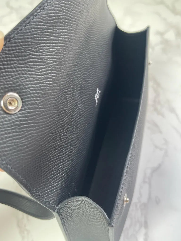 ❤️Hermes Hermesnap Noir 89 PHW W Stamp