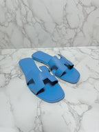 ❤️Hermes Oran Sandales H Bleu Cameo  38