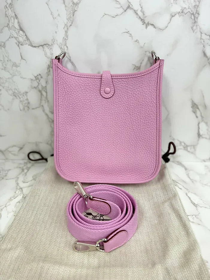 愛馬仕 Evelyne 16 手袋 X9 淡紫色 Sylvestre PHW