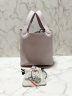 Hermes Picotin Lock 18 Bag PHW P18 Mauve Pale 09 夢幻紫 銀扣 B Stamp