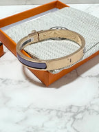 愛馬仕迷你Clic Kelly手鐲，愛馬仕旗艦款，淡紫色，RGHW，PM尺寸