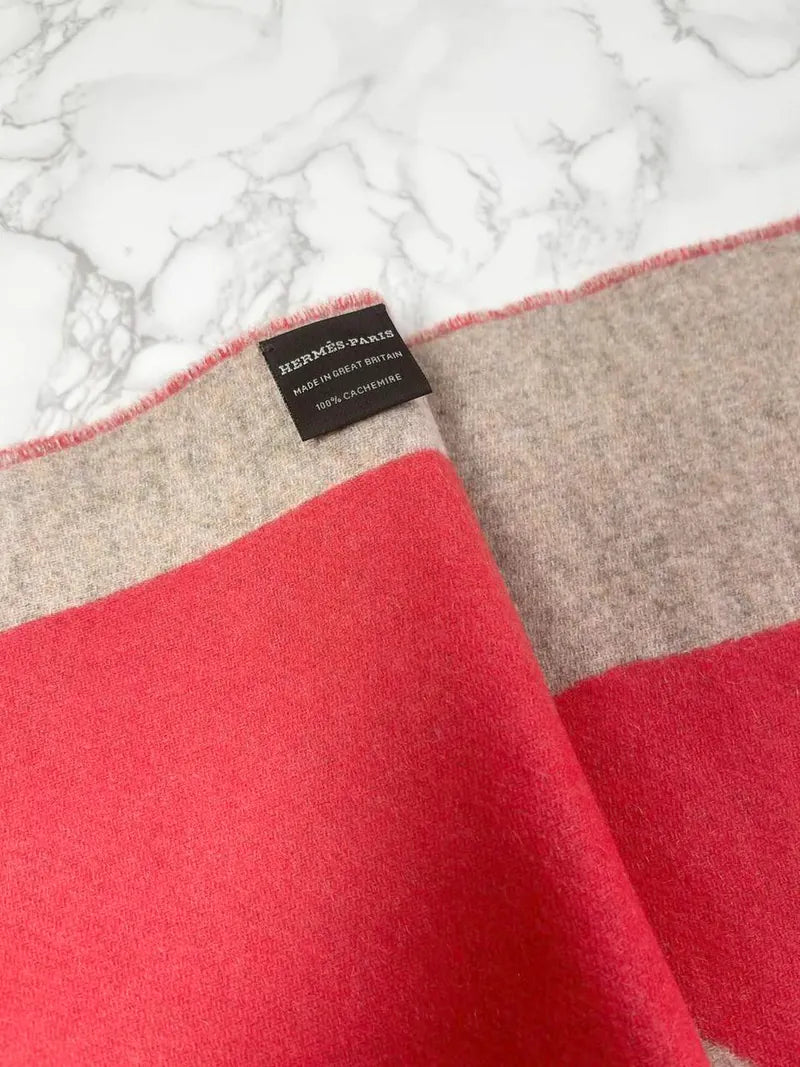 Hermes Casaque Love Story 圍巾 Écarlate / 米色 Chiné