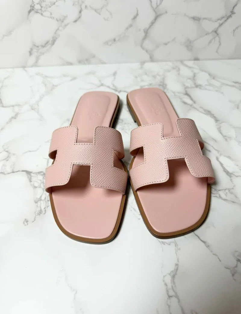 愛馬仕 Oran 涼鞋 H Rose Pale 38碼