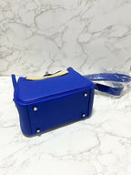 Hermes Mini Lindy Bleu 皇家 O8 PHW U 郵票