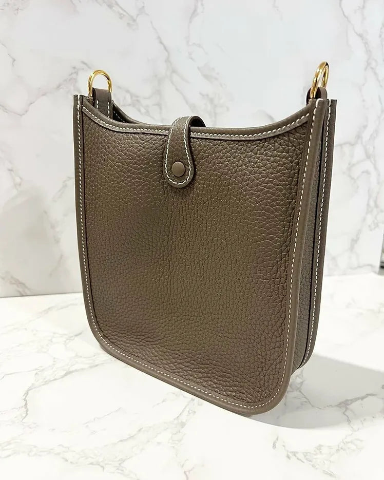 愛馬仕 Mini Evelyne 16 TC Etoupe 18 GHW U 郵票