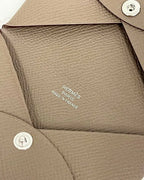 Hermes Calvi card holder epsom  Etoupe