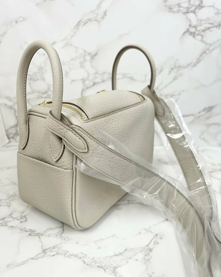 愛馬仕 Mini Lindy 8L TC Beton GHW 8L U 郵票