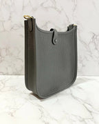 愛馬仕迷你 Evelyne TC Gris Myer 0L 金色五金