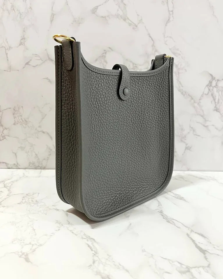 愛馬仕迷你 Evelyne TC Gris Myer 0L 金色五金