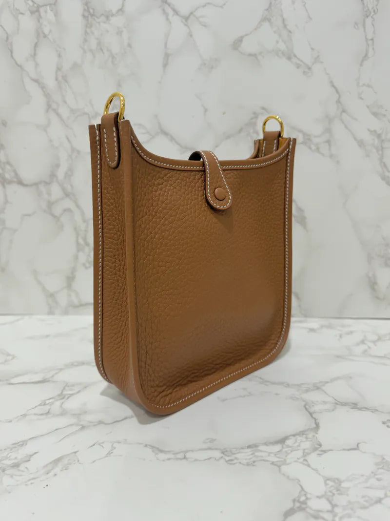 愛馬仕迷你Evelyne 16 TC 金色 GHW W 印章