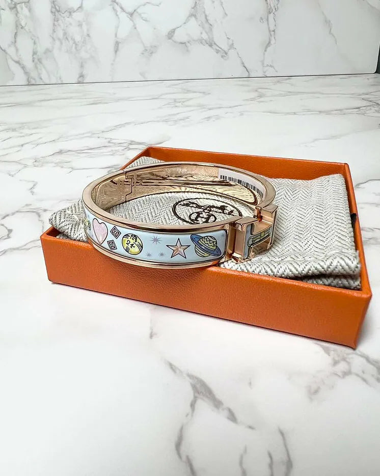 愛馬仕 Clic H Chorus 手鐲，玫瑰金 RGHW