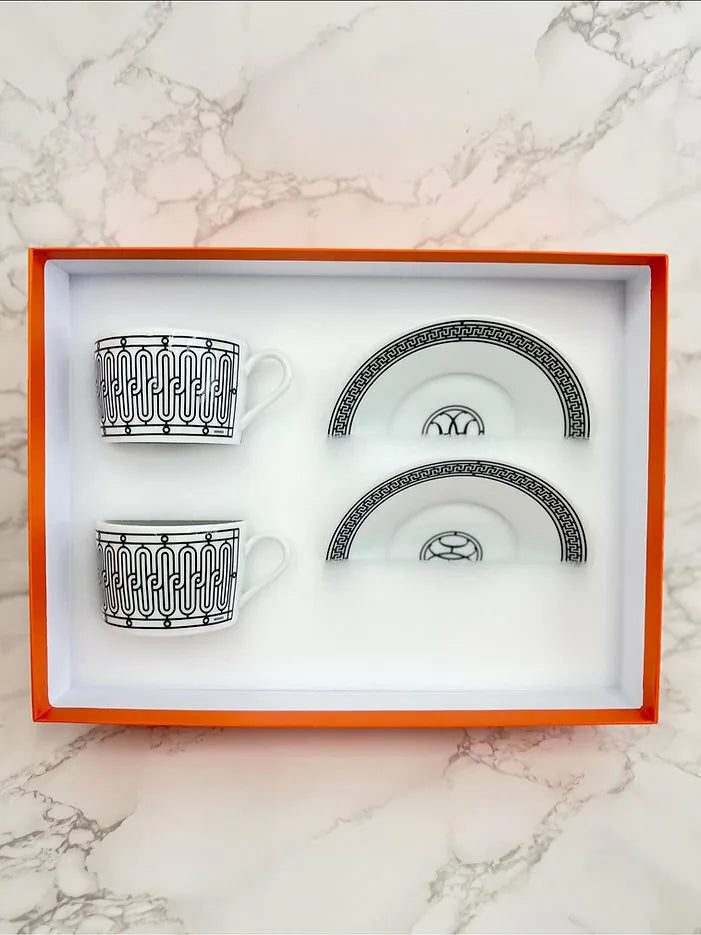 Hermes H Deco tea cup and saucer Set