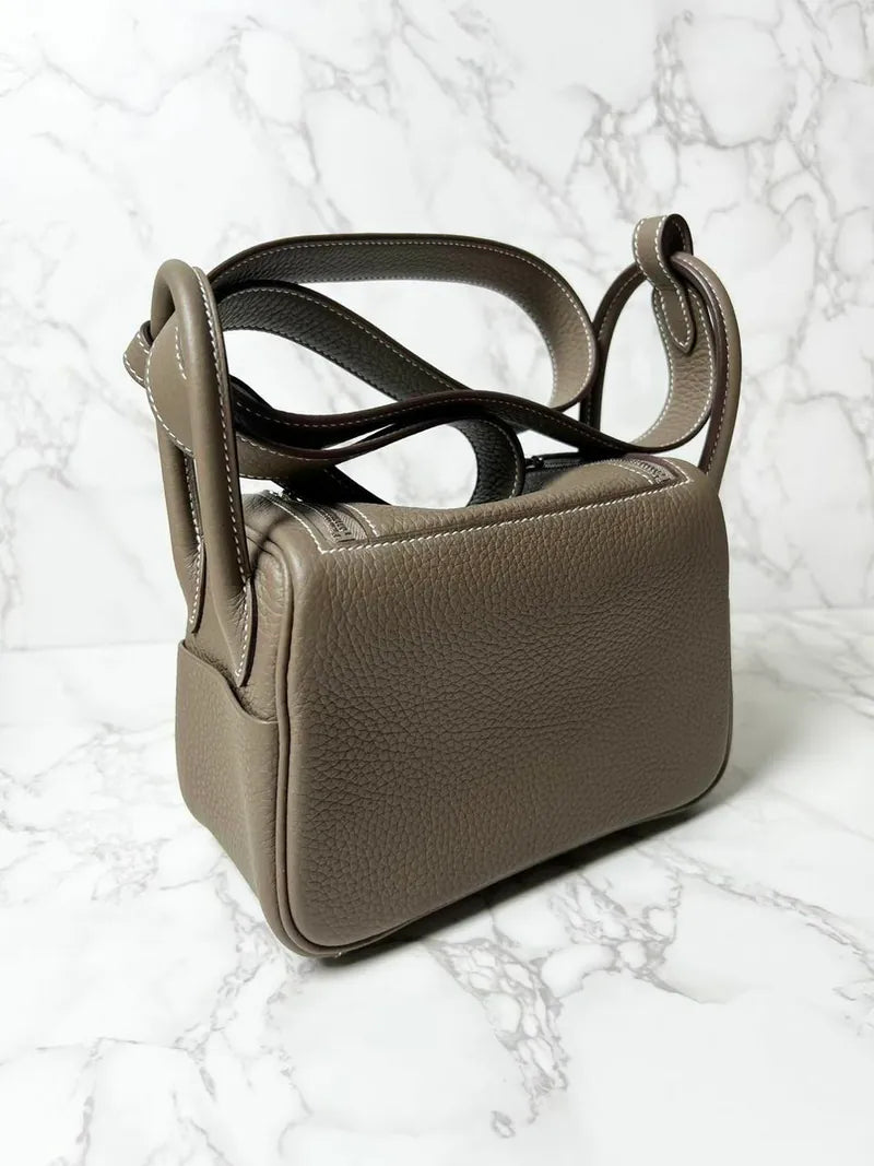 愛馬仕迷你 Lindy TC 灰褐色