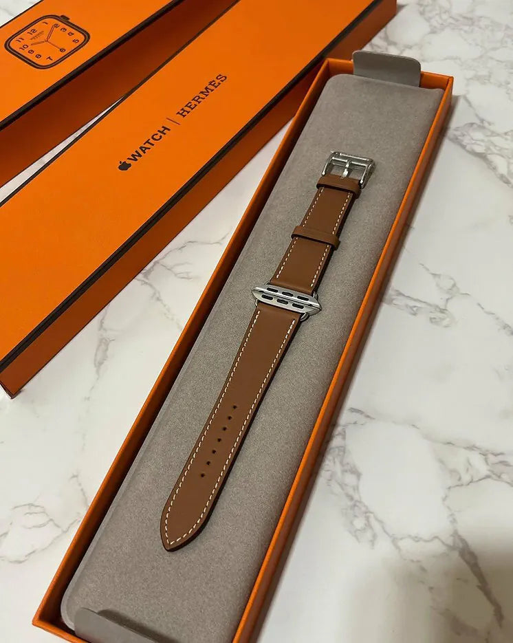 愛馬仕 Series 8 錶殼及錶帶，適用於 Apple Watch 愛馬仕單圈 41 毫米金色款