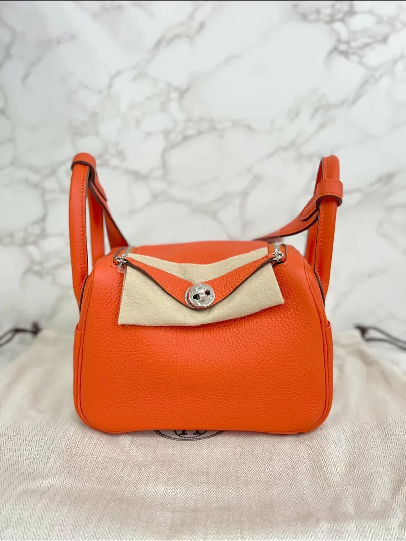 Hermes Lindy 迷你包 Feu TC PHW 9J