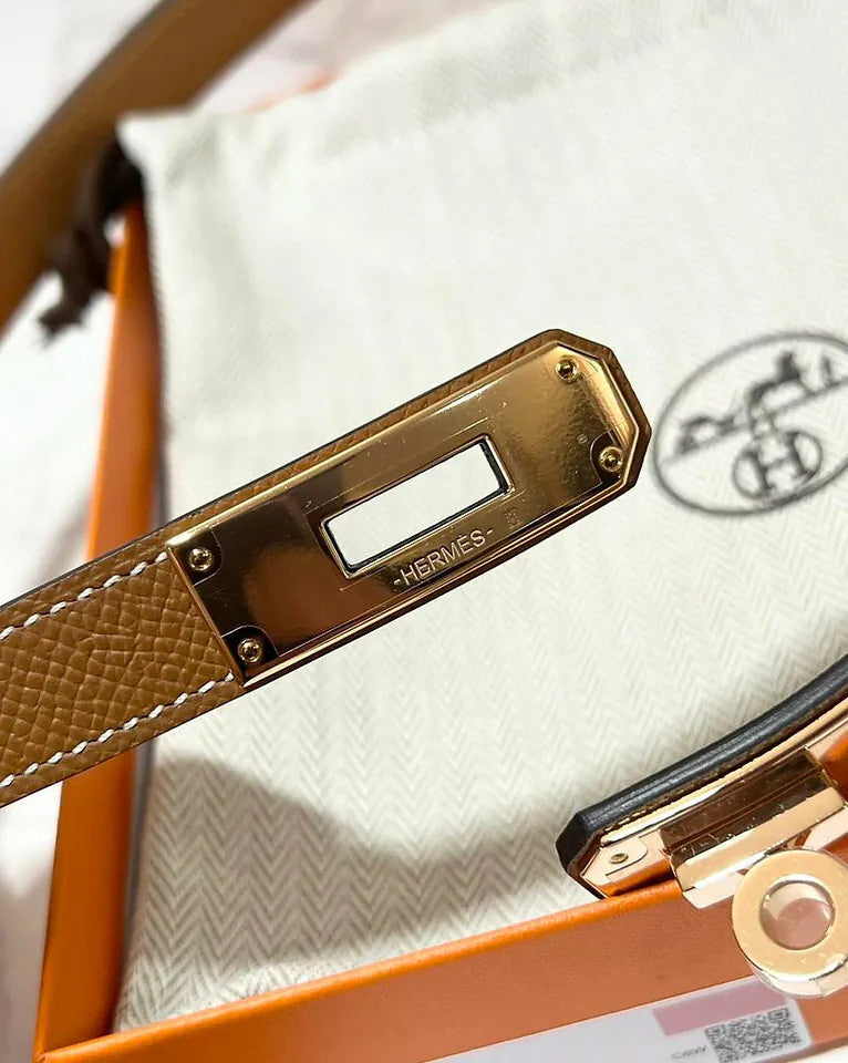 愛馬仕 Kelly 18 可調式腰帶，金色 RGHW，60cm-100cm