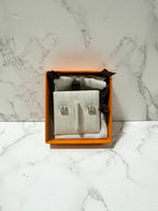 Hermes Mini Pop H 耳環 Bleu Lin GHW