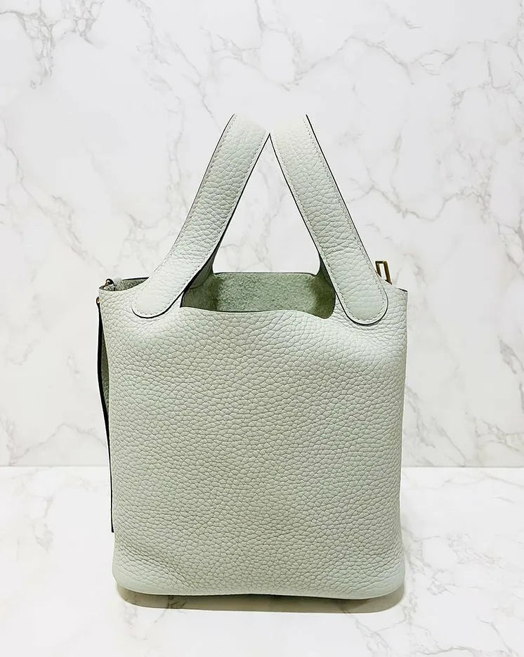 愛馬仕 Picotin Lock 18 TC Gris Neve 0W GHW B 郵票