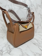 Hermes Mini Lindy II 2 TC Gold GHW W Stamp