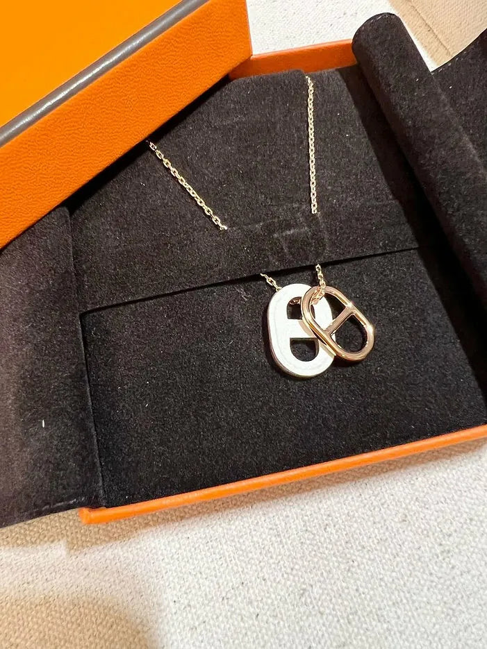 Hermes O'Maillon 吊墜項鍊 Nata RGHW