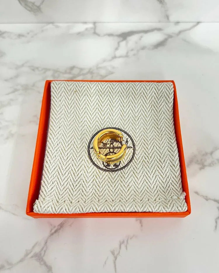 ❤️Hermes Bijou D'Oreille Olympe Etoupe GHW PM 型號