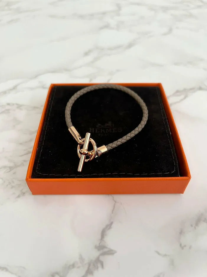 愛馬仕 Glenan 手鐲 etoupe T2