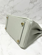 愛馬仕 Birkin 25 Togo 0W Gris Neve GHW B 郵票