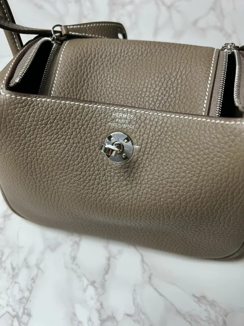 愛馬仕迷你 Lindy TC 灰褐色