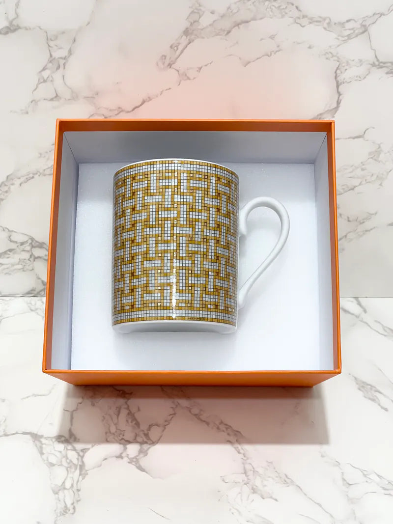 Hermes Mosaique AU 24 Gold Mug 24k