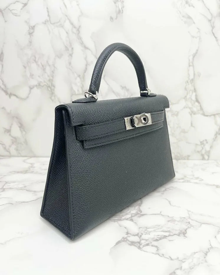 愛馬仕迷你凱莉2 Epsom Noir PHW