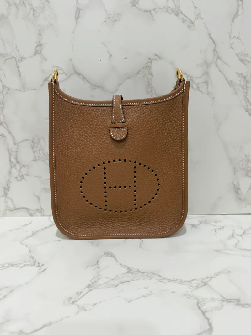 愛馬仕迷你Evelyne 16 TC 金色 GHW W 印章