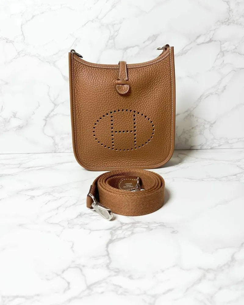 愛馬仕迷你Evelyne 16 TC B 印記 PHW 金