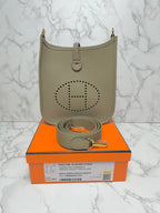 ❤️Hermes Evelyne 16 bag Beige Marfa 8Q GHW W Stamp