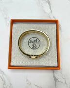 愛馬仕 Clic H 手鐲 白色 GHW PM 尺寸