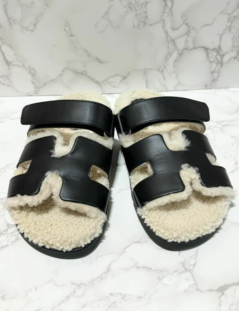 愛馬仕 Sandales Femme Chypre Noir 37