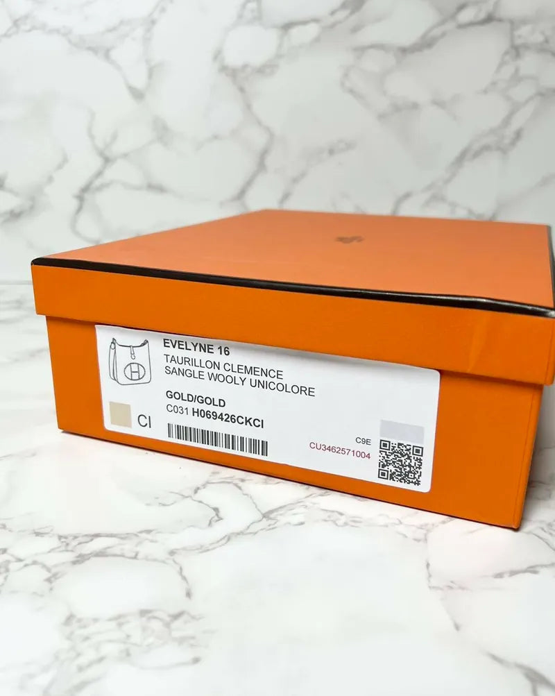 愛馬仕迷你Evelyne 16 TC B 印記 PHW 金