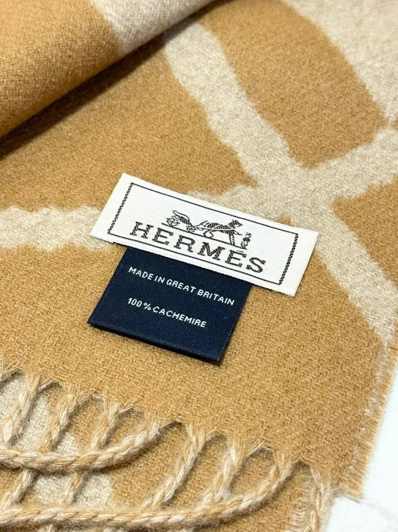 ❤️愛馬仕 H Clic-Clac 羊絨圍巾