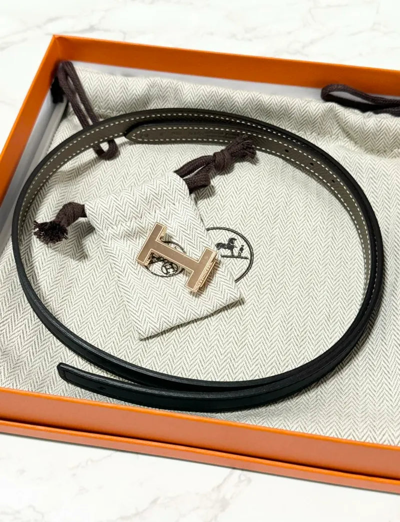 Hermes Focus belt buckle & Reversible leather strap 13 mm 70