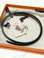 Hermes Focus belt buckle & Reversible leather strap 13 mm 70