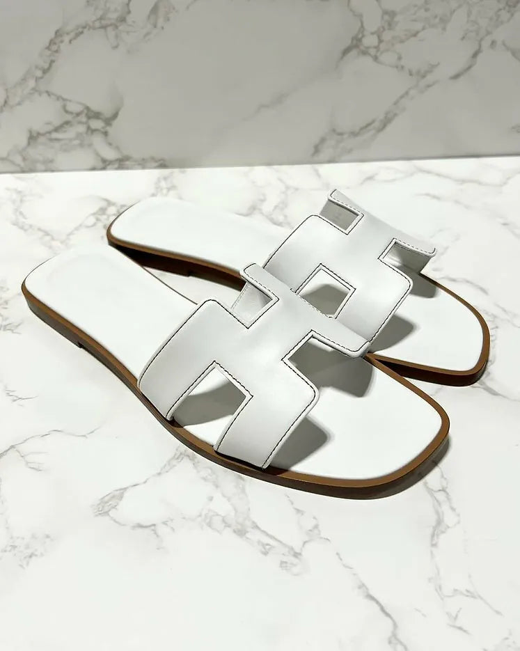 Hermes Oran sandal Blanc Size 37.5